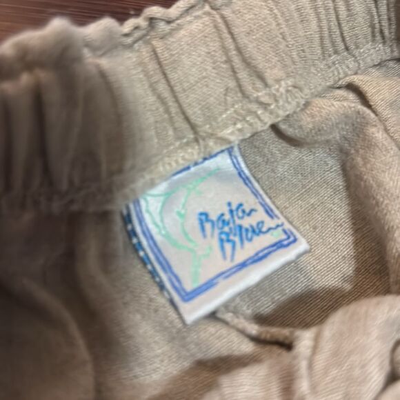 Khaki Drawstring Shorts - Linen Brand New - Pockets - Size Medium - Picture 2 of 5